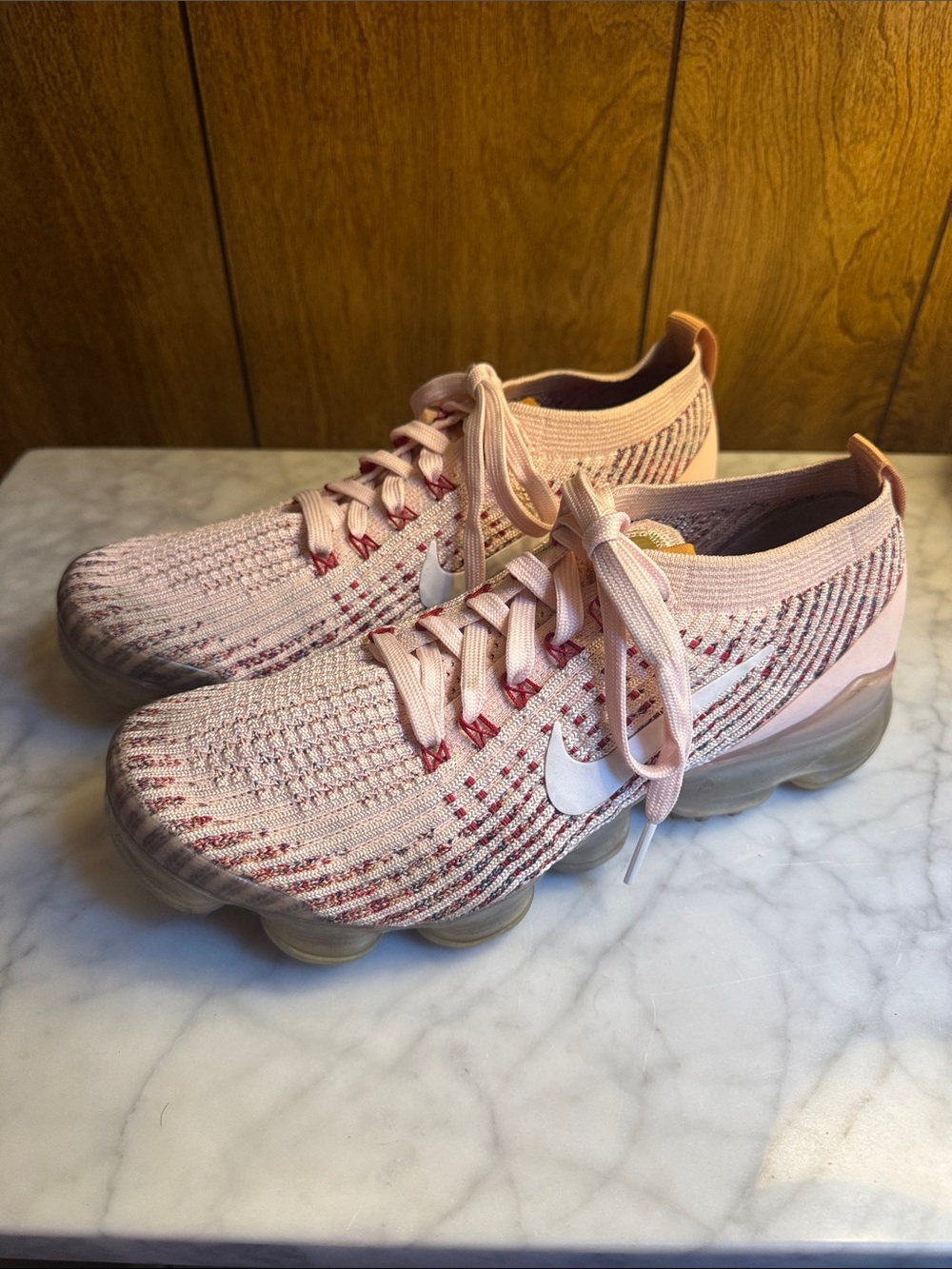 Nike Vapor Max Women’s Light Pink Knit Athletic Sneakers size 7.5